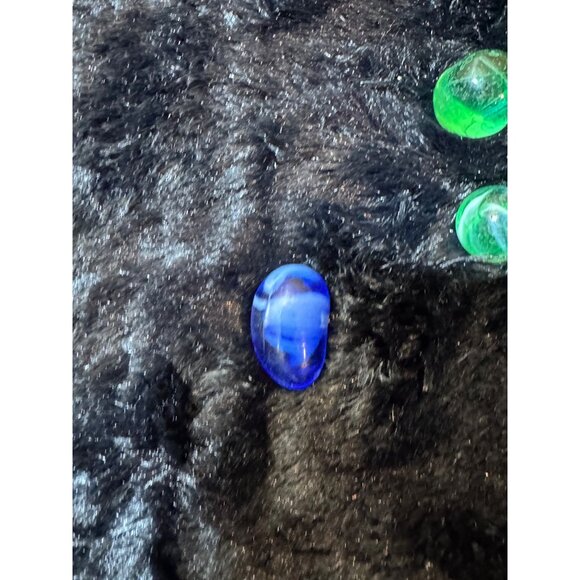 Christmas Gumdrops Art Glass Assorted Blue & Green Glass  Holiday Glass Candy - Picture 5 of 7